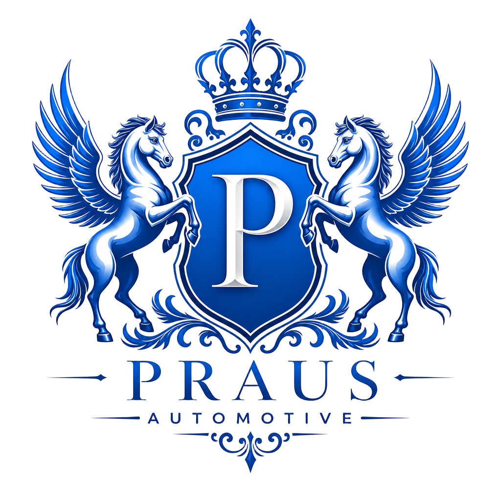 Praus Automotive crest logo